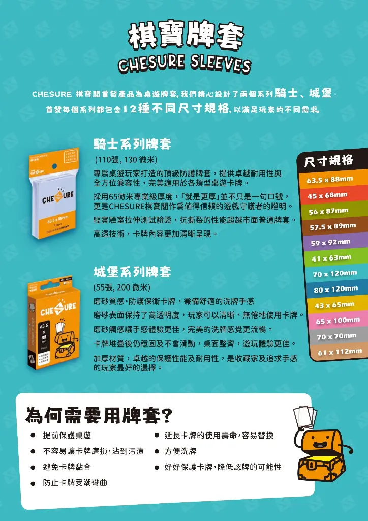 【B1】(盒裝) 城堡牌套 56x87mm-55/pk